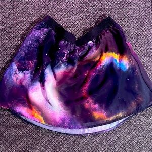 Galaxy print skater skirt